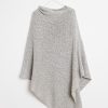 Women Petit Calin | Melierter Poncho Extralang Aus 100% Cashmere - Farbe Dusty Melange - Petit Calin Hamburg