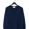 Women Petit Calin | Kaschmirpullover Mit V-Ausschnitt - Farbe Navy - Petit Calin Hamburg