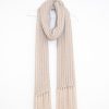 Women Petit Calin Schals | Cashmere Rippenschal Mit Fransen - Farbe String - Petit Calin Hamburg