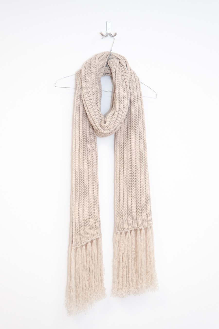 Women Petit Calin Schals | Cashmere Rippenschal Mit Fransen - Farbe String - Petit Calin Hamburg